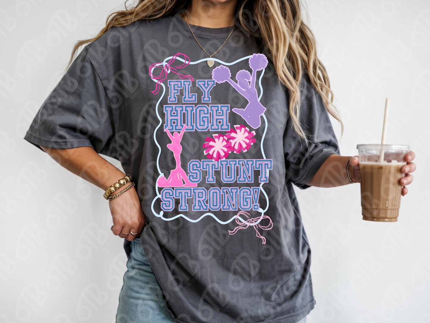 Fly High Stunt Strong Cheer DTF Transfer