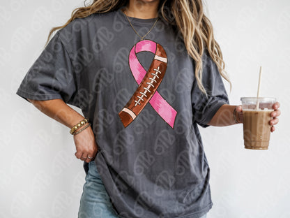 Football Breast Cancer Ribbon DTF Transfer