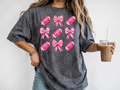 Pink Football Coquette DTF Transfer
