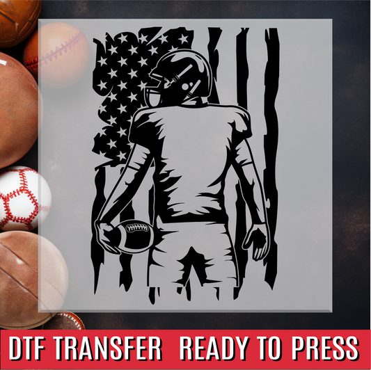 Football Player American Flag DTF Transfer