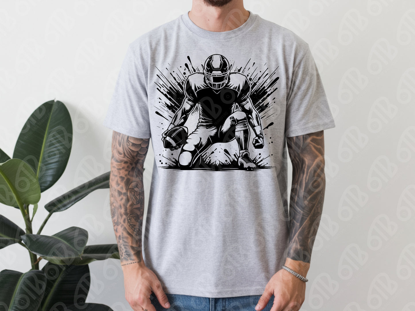 Football Player Custom Team and Number DTF Transfer
