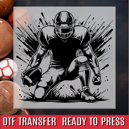 Football Player Custom Team and Number DTF Transfer