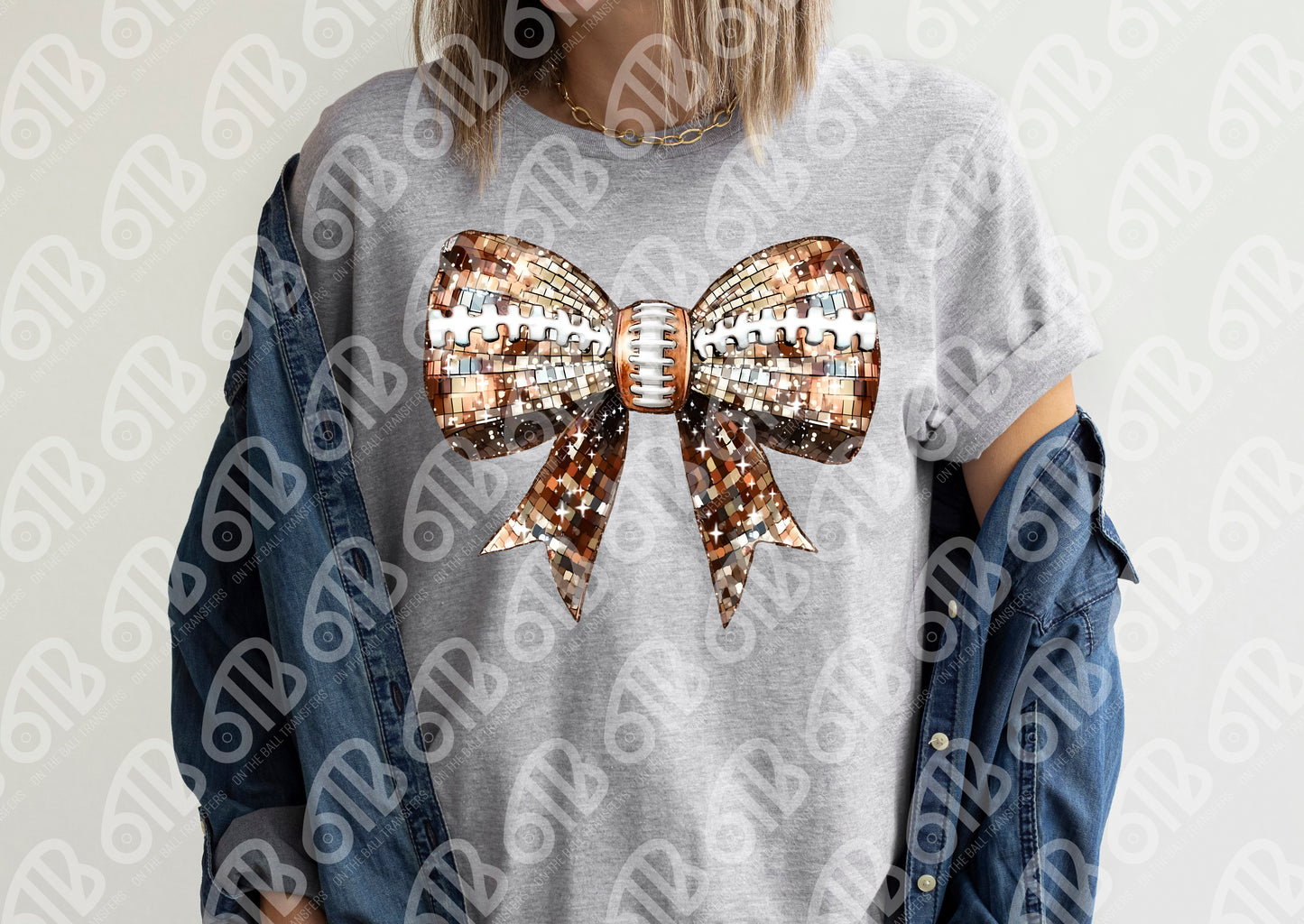 Football Bow Sublimation Transfers