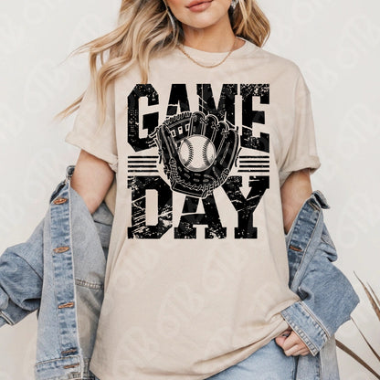 Game Day Baseball Vintage DTF Transfer