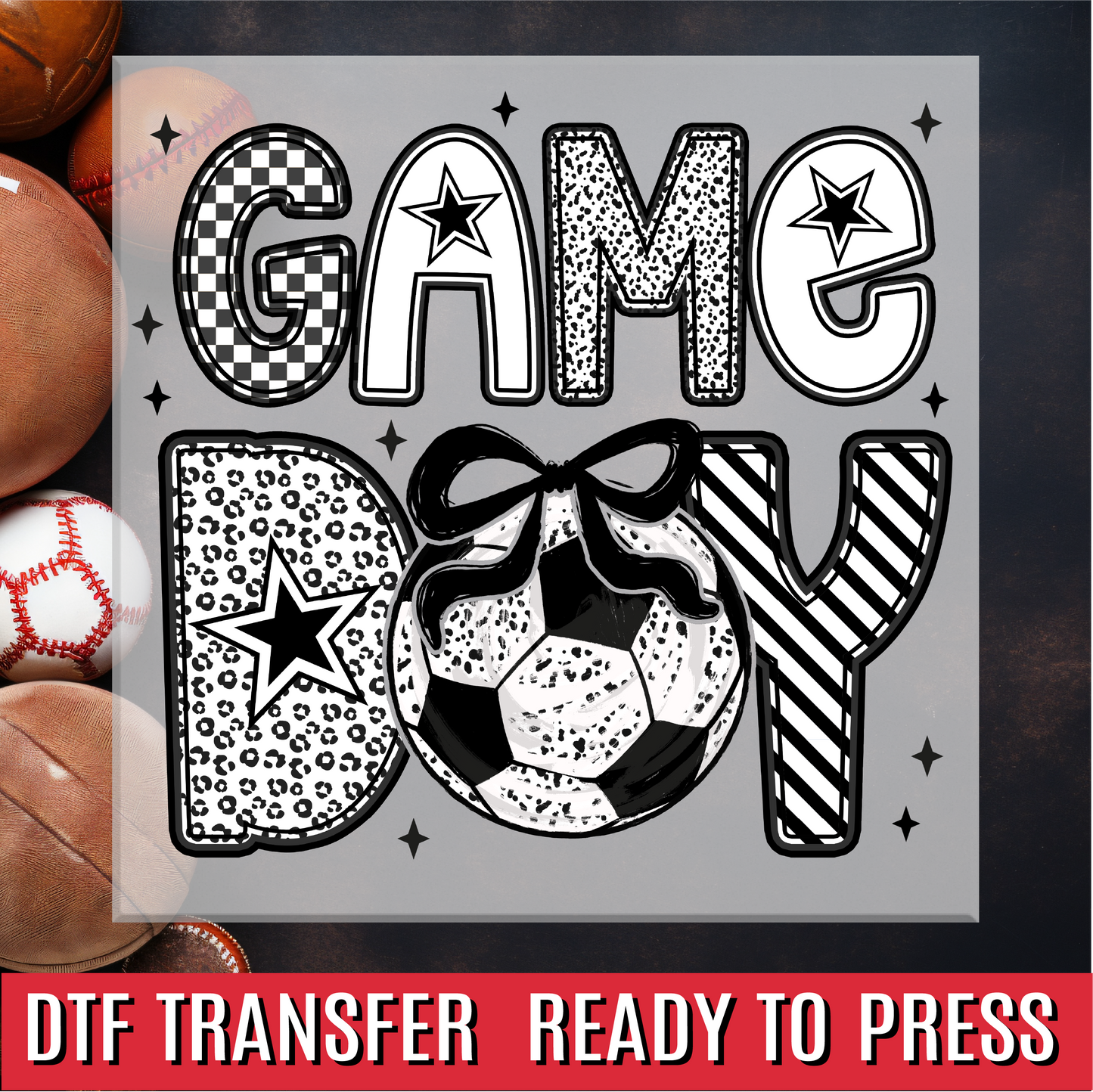 Game Day Soccer DTF Transfer