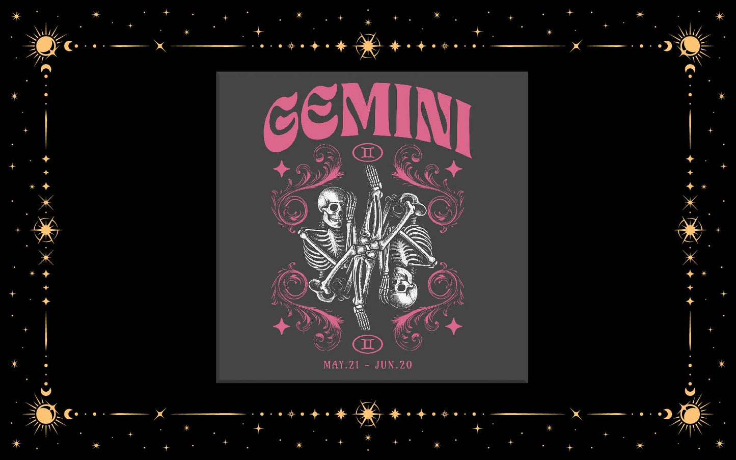 Gemini Skeleton DTF Transfer
