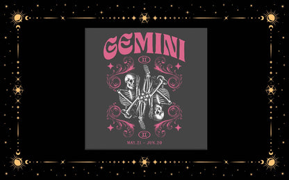 Gemini Skeleton DTF Transfer