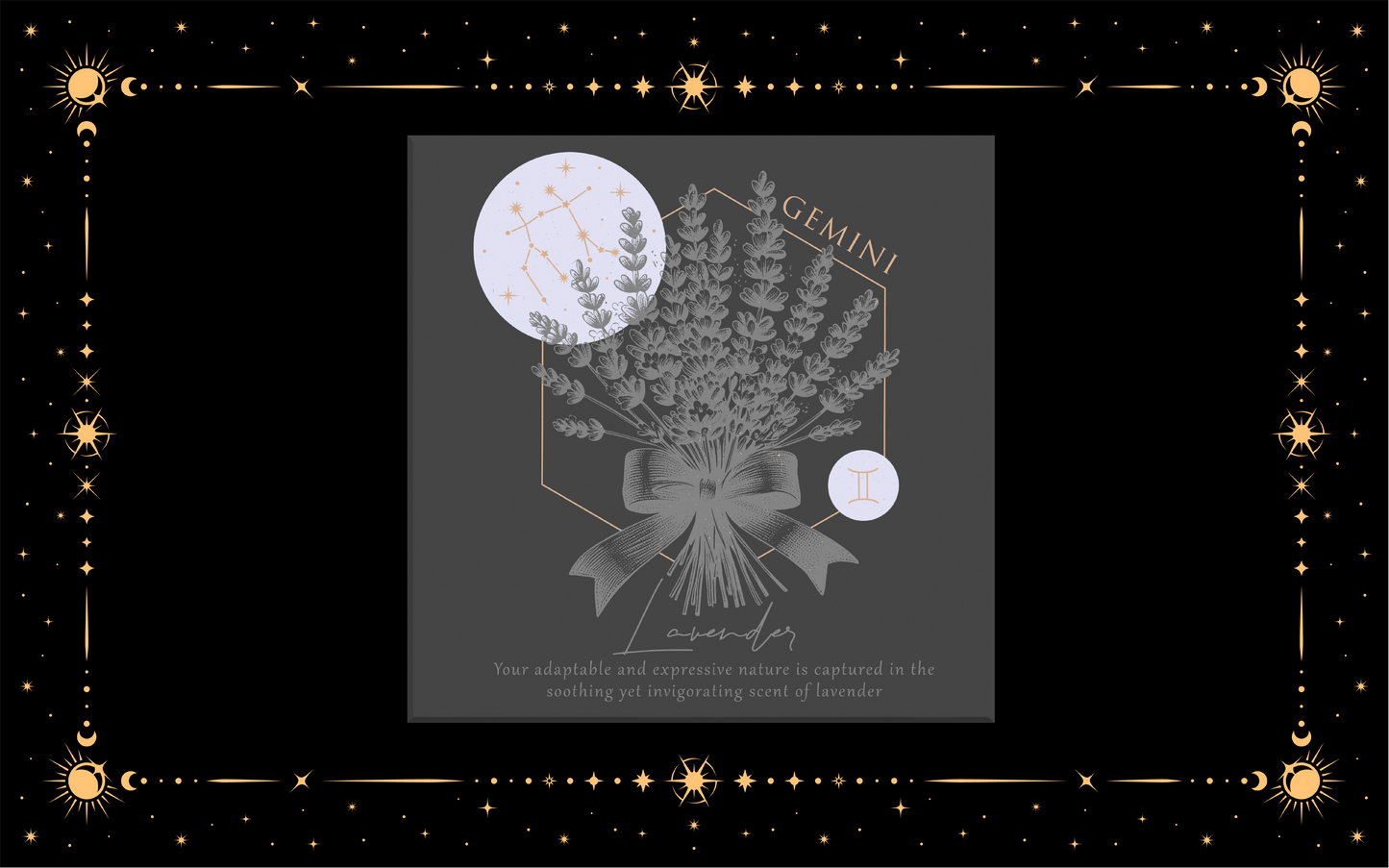 Gemini Zodiac Flowers DTF Transfer