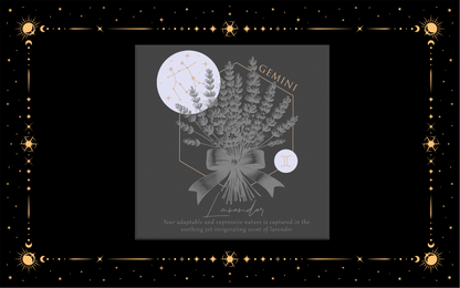 Gemini Zodiac Flowers DTF Transfer