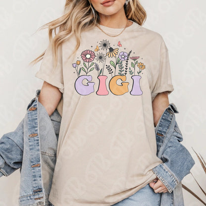 Gigi Flowers DTF Transfer