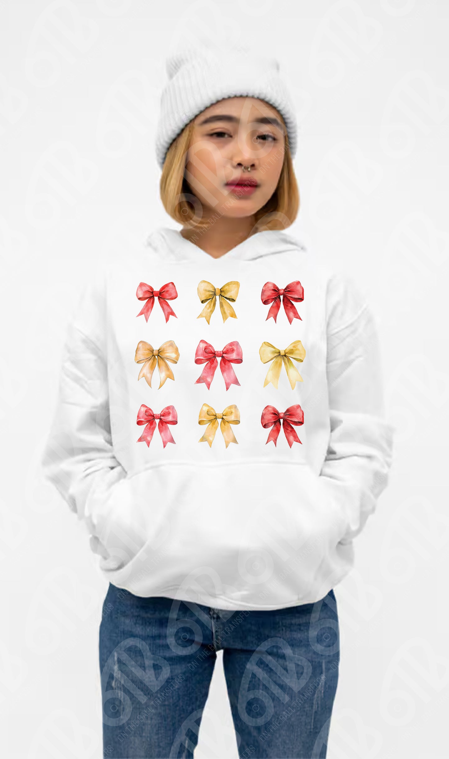 Red Gold Coquette DTF Transfer