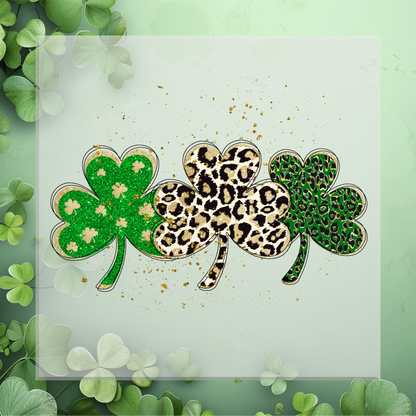 Glitter Shamrocks DTF Transfer