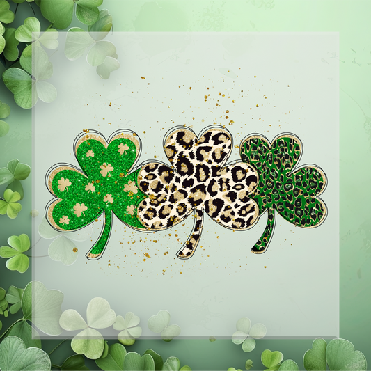 Glitter Shamrocks DTF Transfer