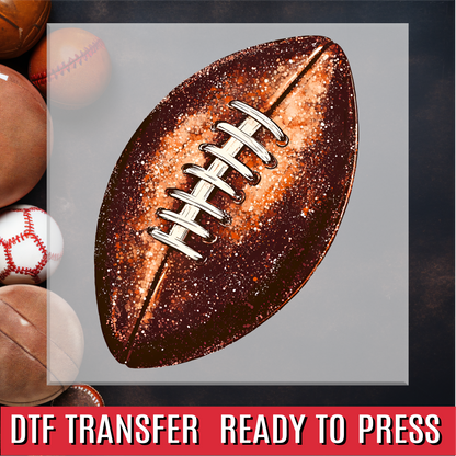 Faux Glitter Football DTF Transfer