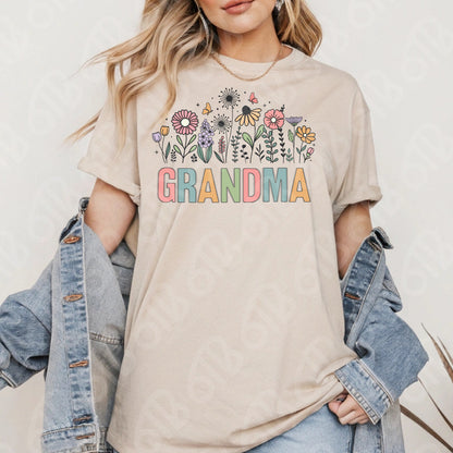 Grandma Flowers DTF Transfer