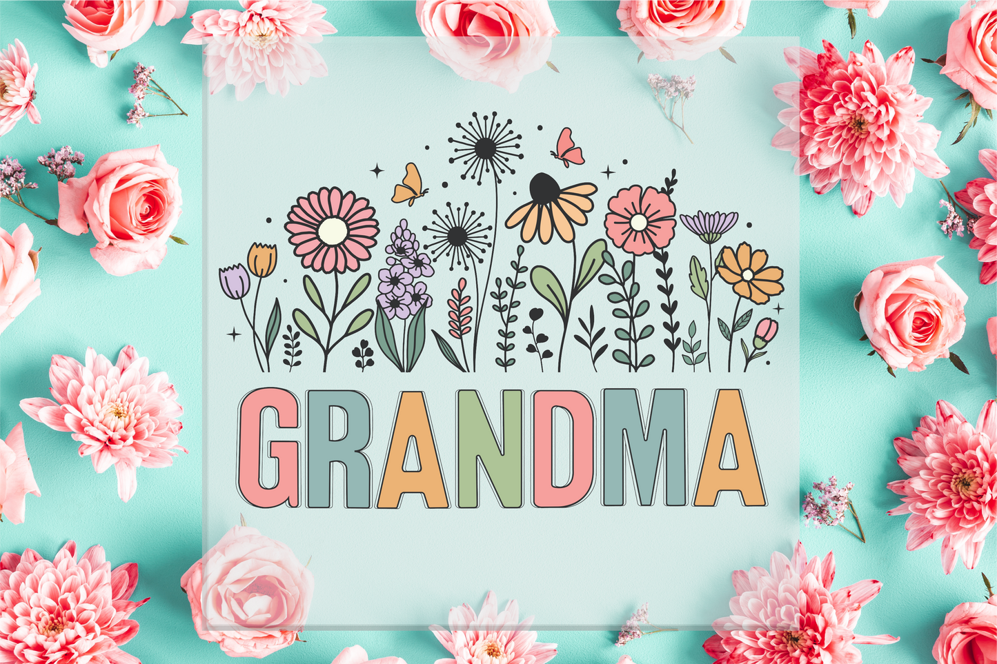 Grandma Flowers DTF Transfer