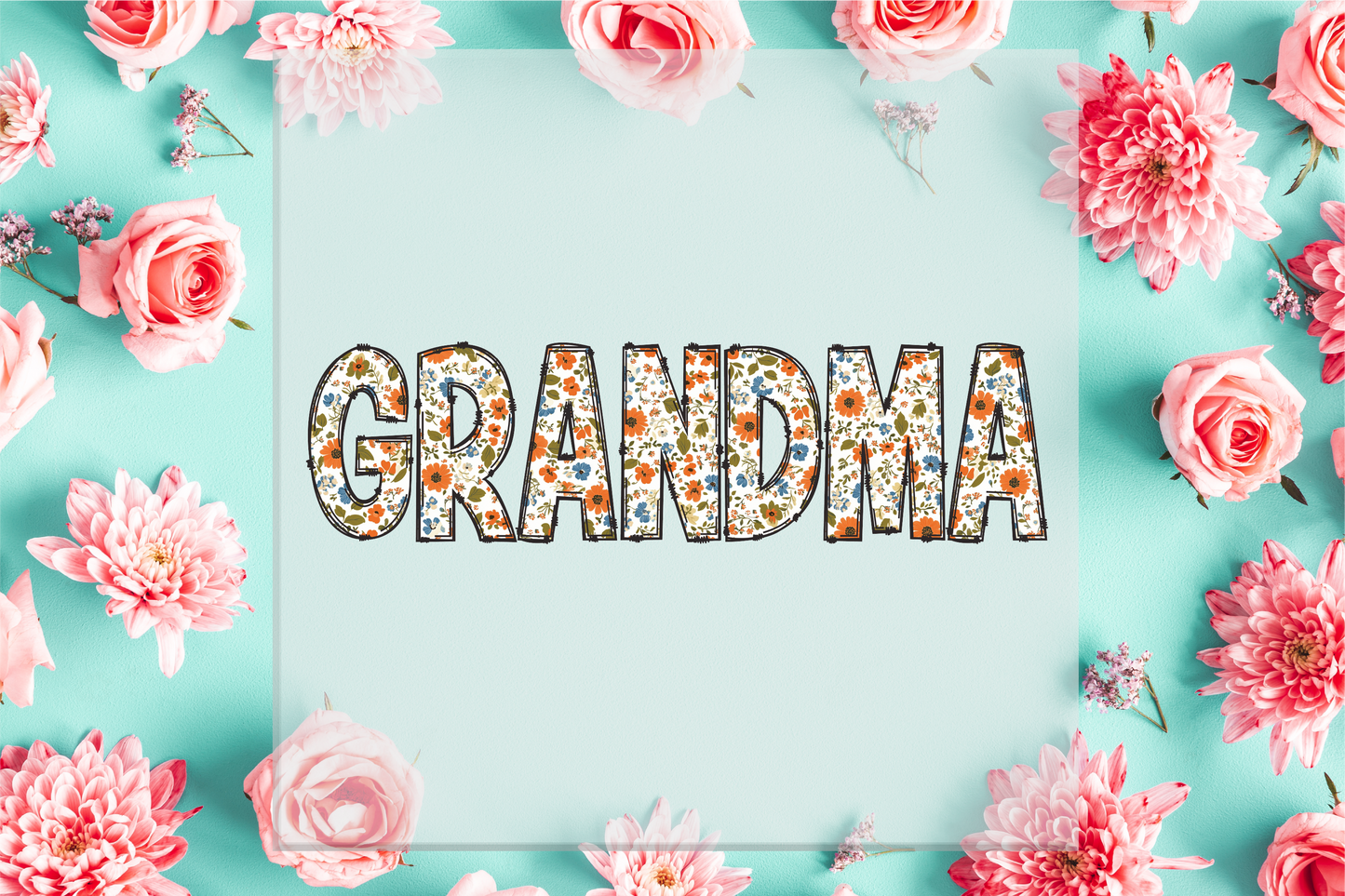 Grandma Floral Print DTF Transfer