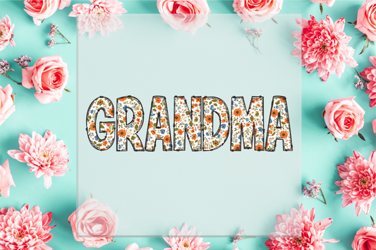 Grandma Floral Print DTF Transfer