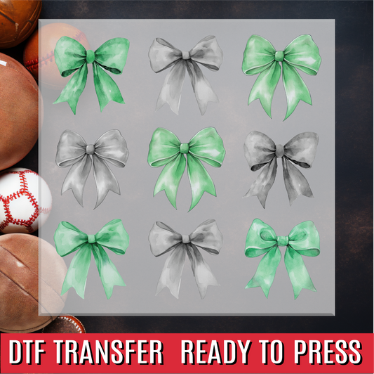 Green Grey Coquette DTF Transfer