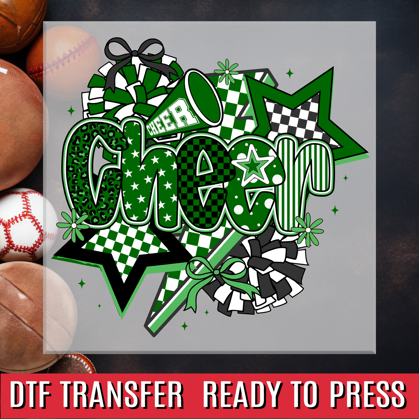 Cheer Coquette Preppy Collage DTF Transfer