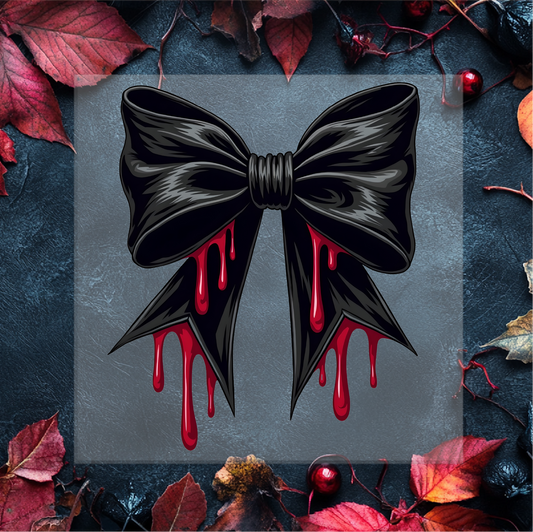 Gothic Bow DTF Transfer