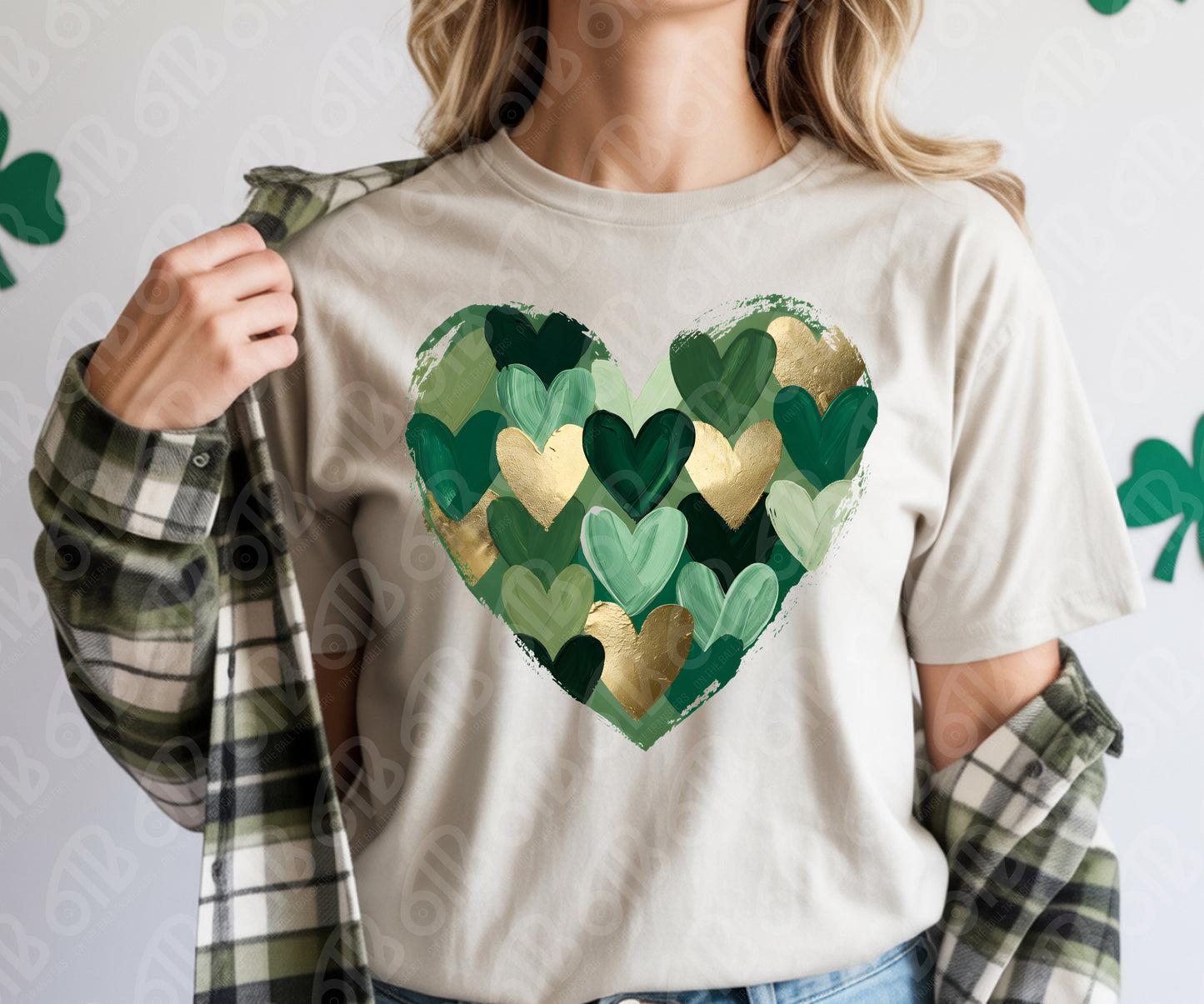 Hand Painted St. Patrick's Day Heart DTF Transfer