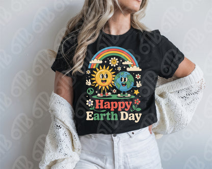 Happy Earth Day DTF Transfer