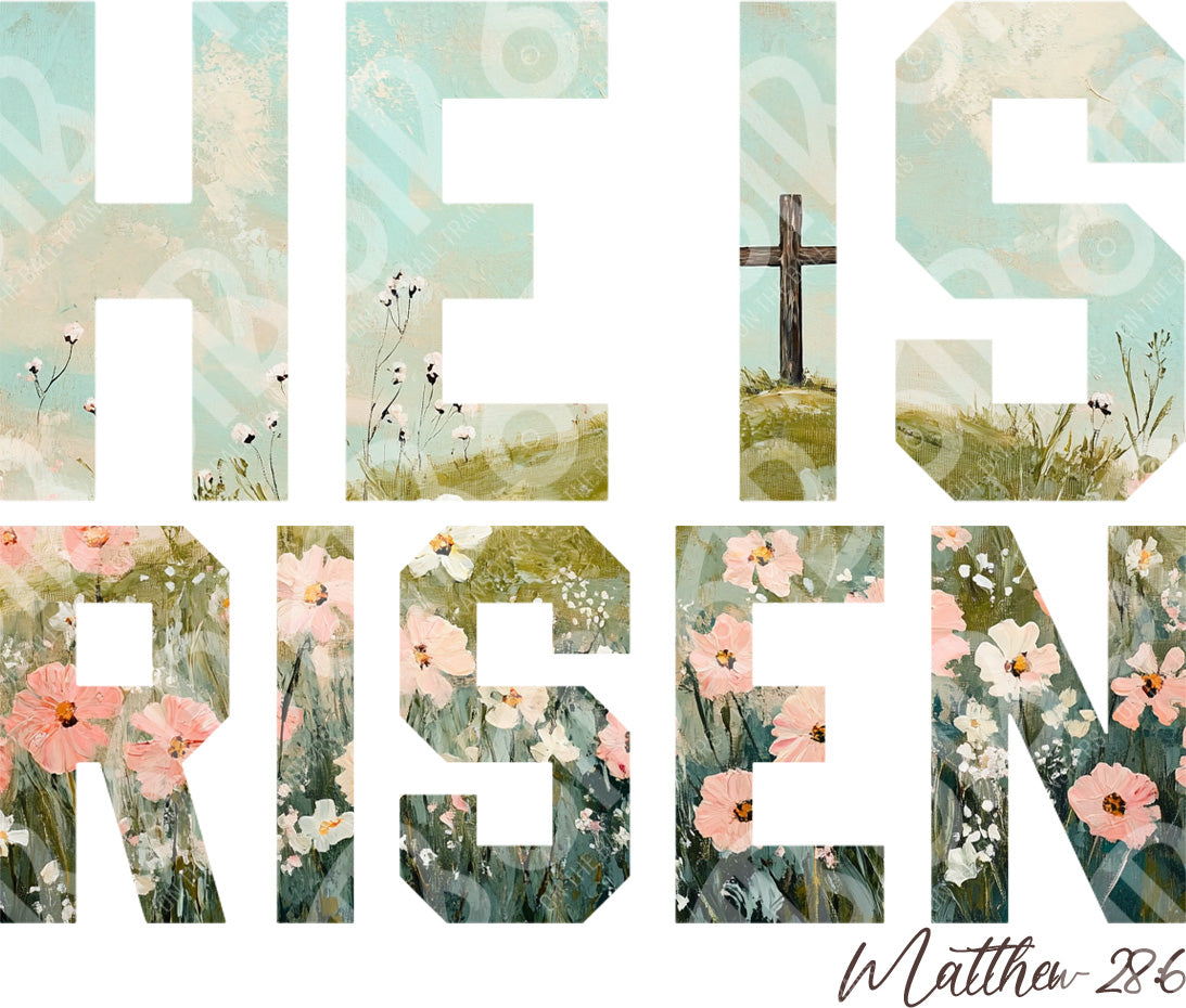 He is Risen DTF Transfer