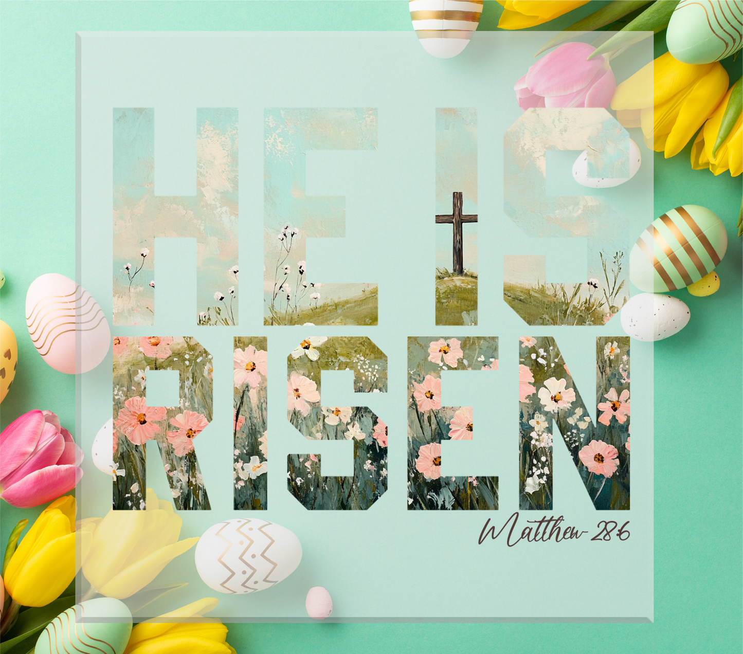 He is Risen DTF Transfer