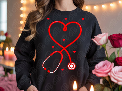 Heart Stethoscope DTF Transfer
