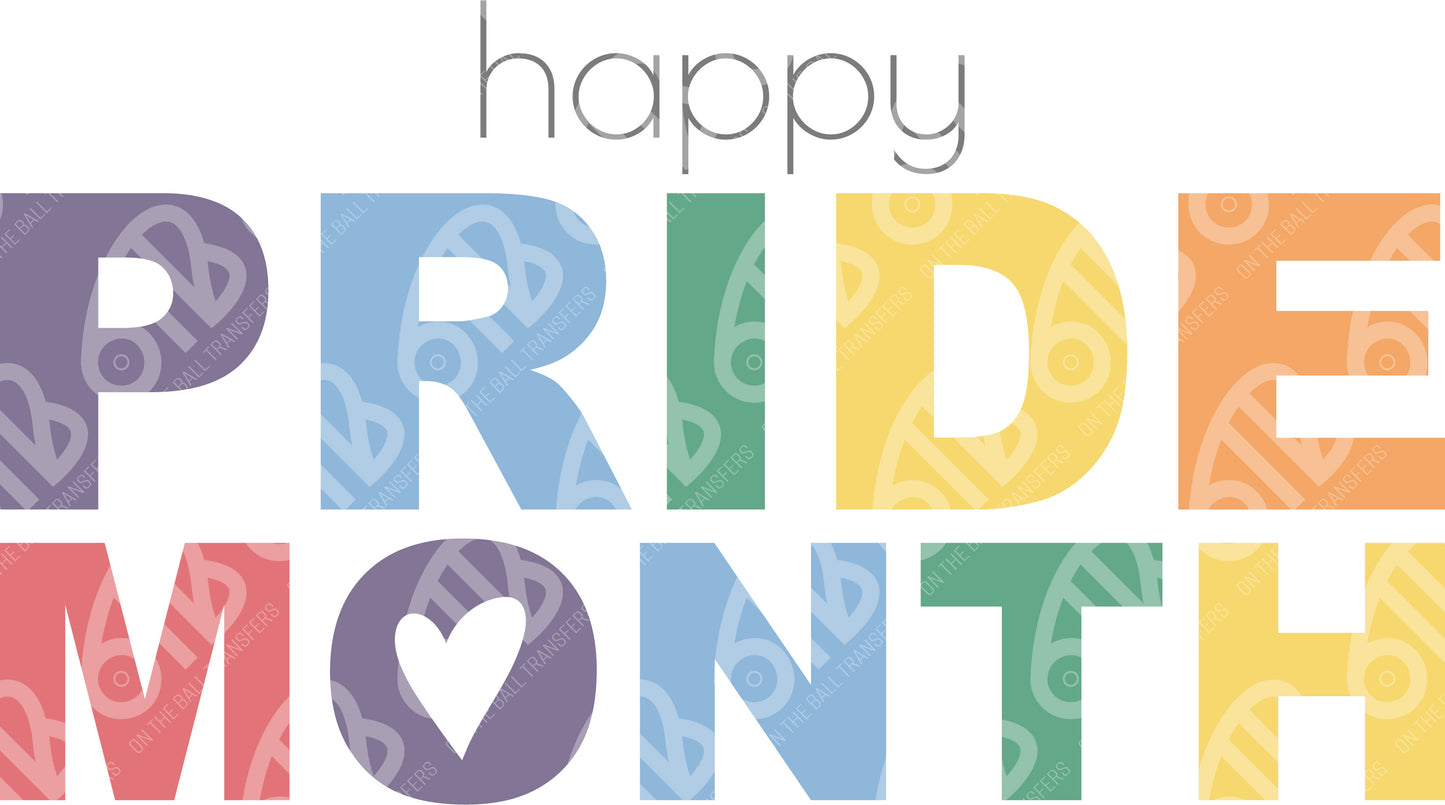 Happy Pride Month DTF Transfer