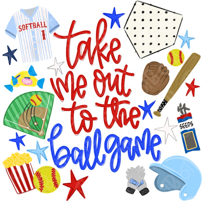 Take me out to the ballgame DTF Transfer