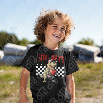 I Steal Hearts Dino Sublimation Transfers