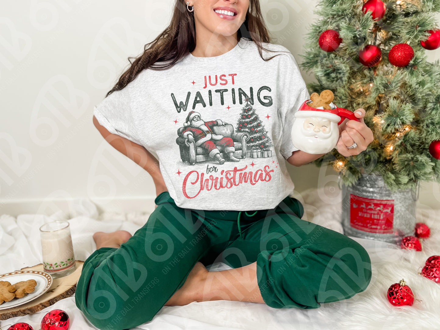 Just Waiting for Christmas DTF Transfer