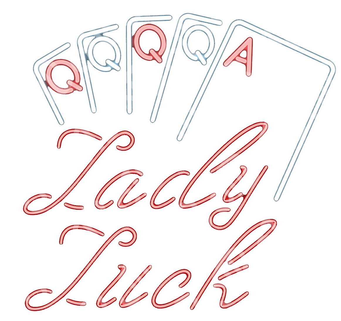 Lady Luck Neon DTF Transfer