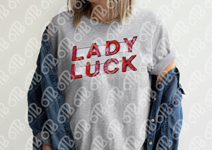 Lady Luck Sign DTF Transfer