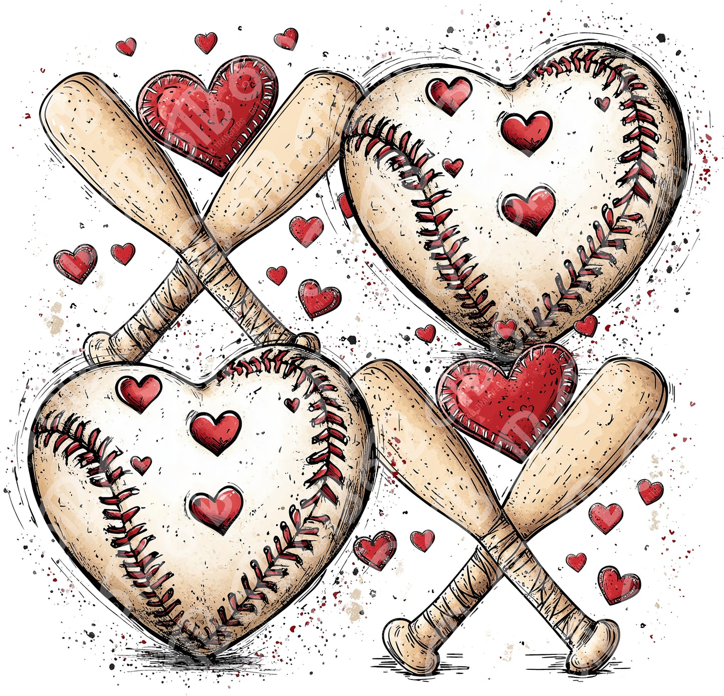Love Baseball DTF Transfer