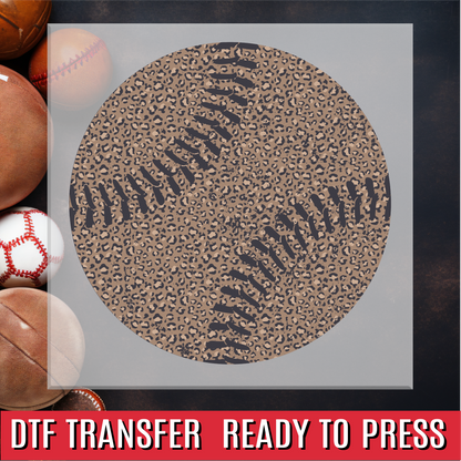 Leopard Print Baseball DTF Transfer
