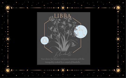 Libra Zodiac Flowers DTF Transfer