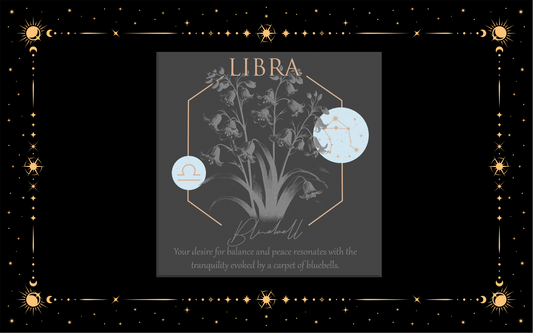 Libra Zodiac Flowers DTF Transfer