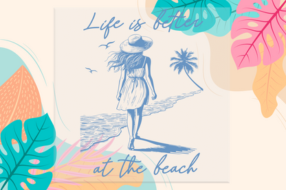 Life is Better at the Beach DTF Transfer