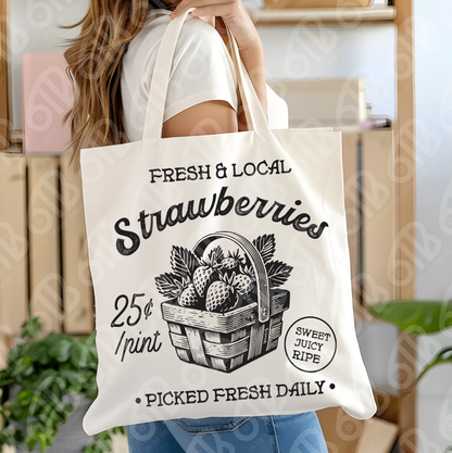Fresh Strawberries DTF Transfer
