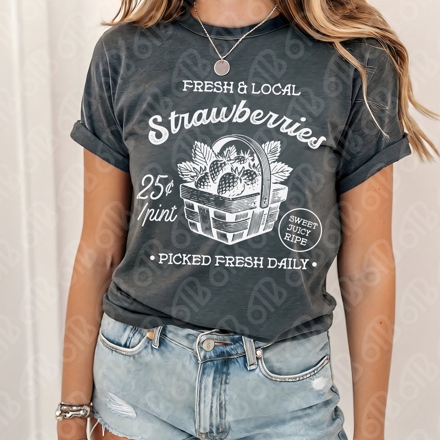 Fresh Strawberries DTF Transfer