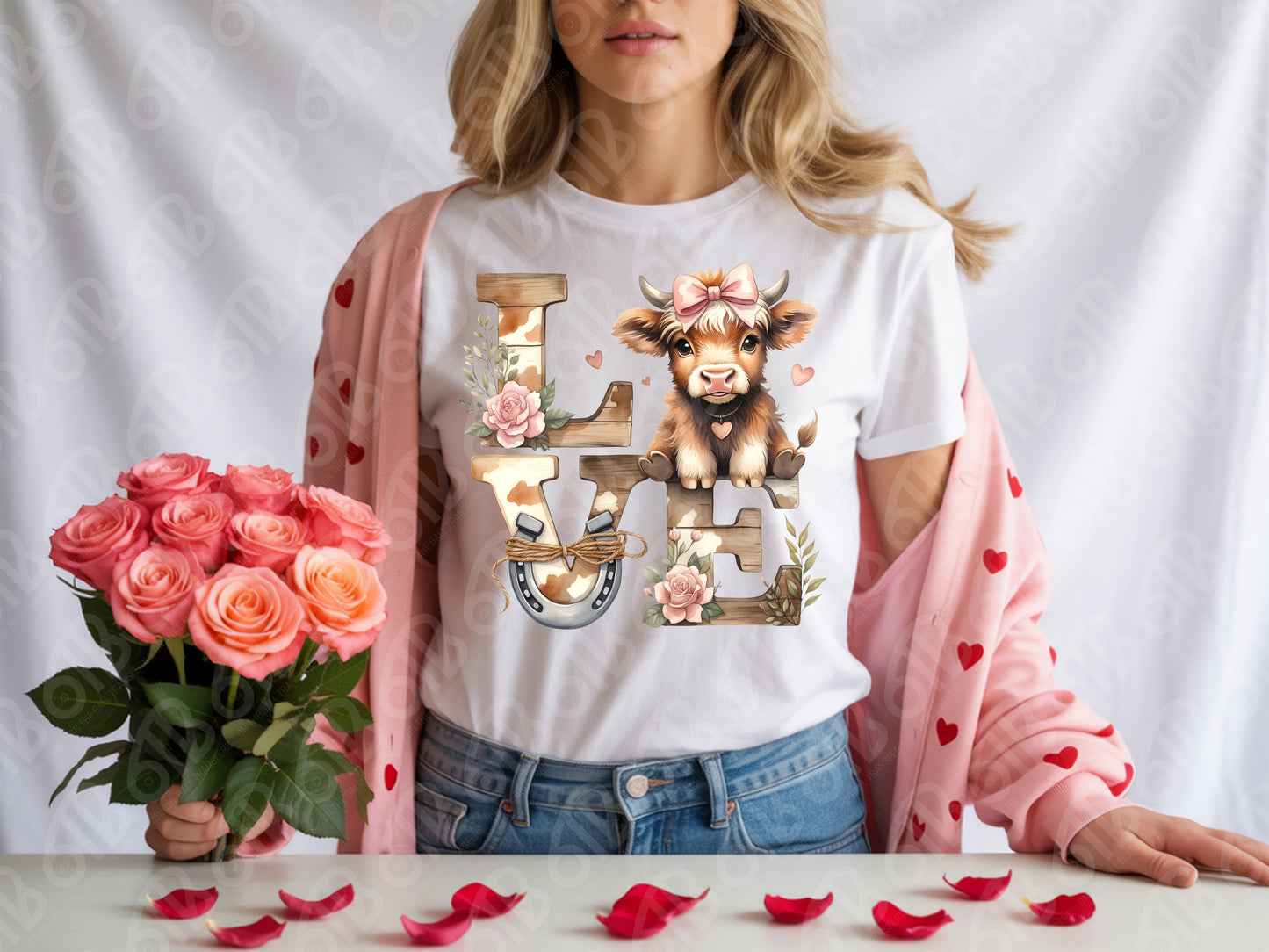 Highland Cow Love DTF Transfer