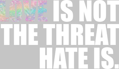 Love is Not The Threat Hate Is DTF Transfer