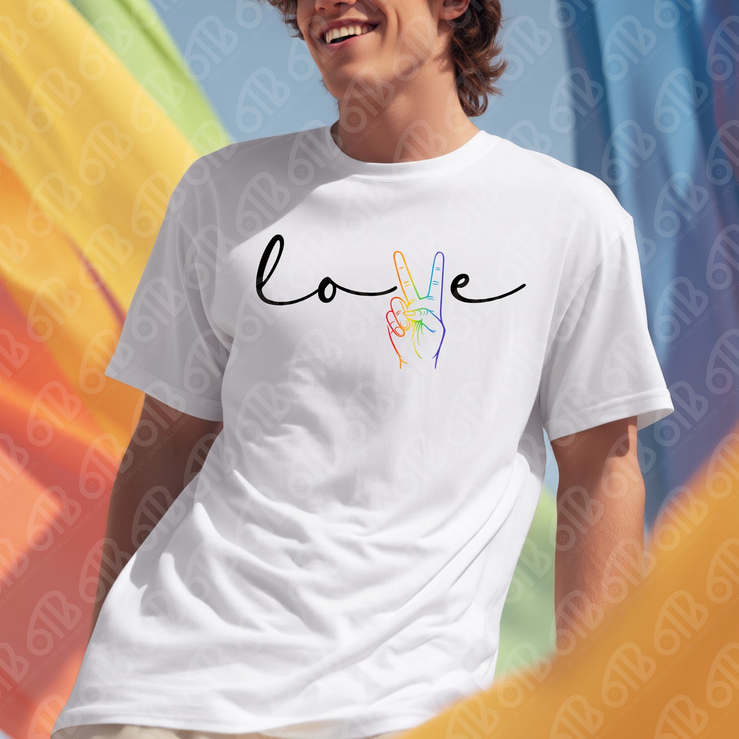 Rainbow Love Peace DTF Transfer