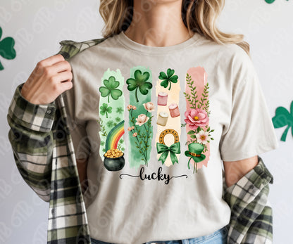 Lucky St. Patrick's Brushstrokes DTF Transfer