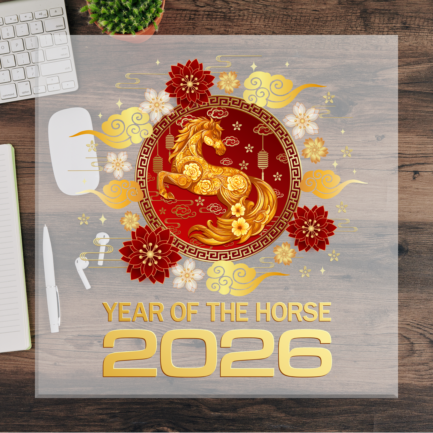 Lunar New Year Gold DTF Transfer