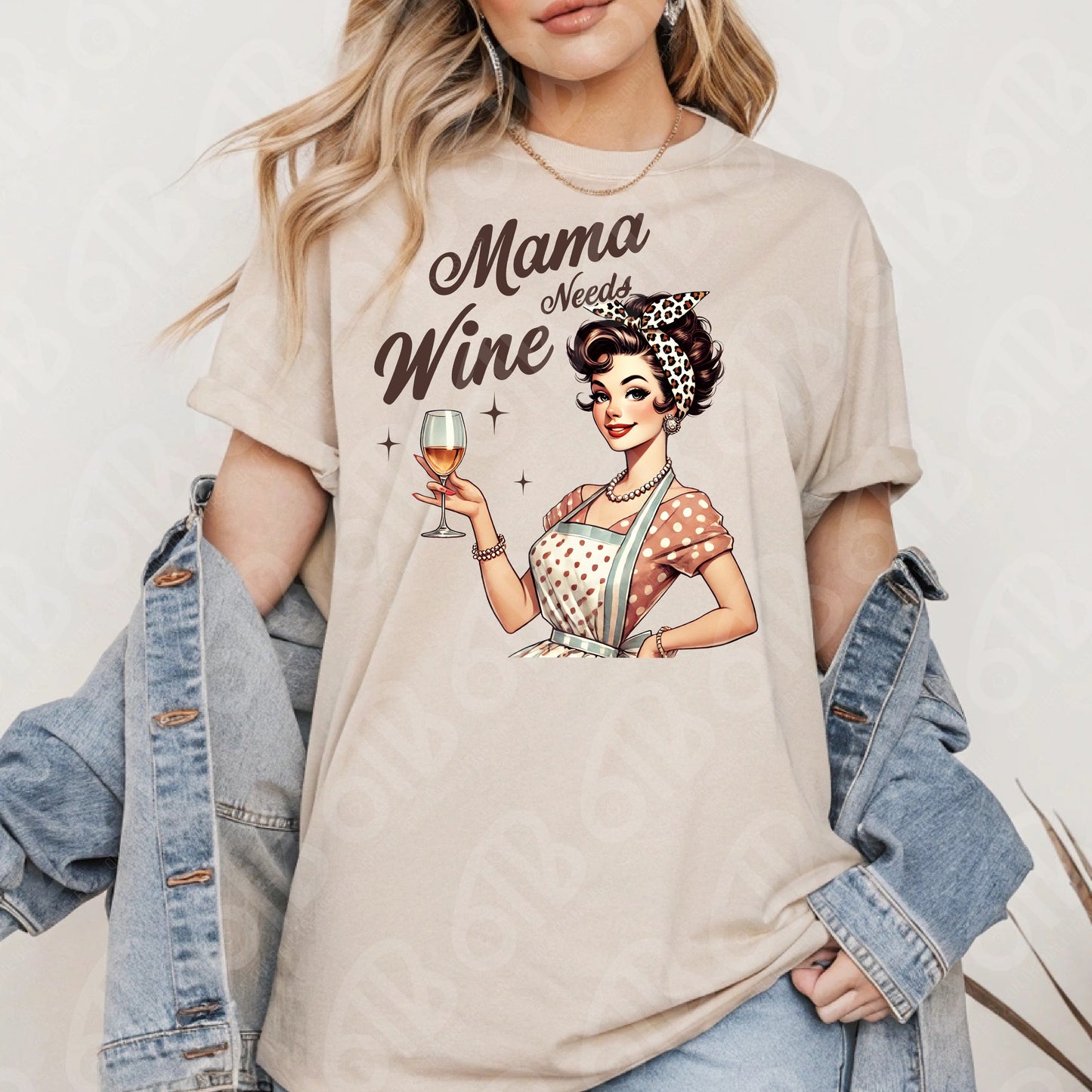Mama needs Wine DTF Transfer