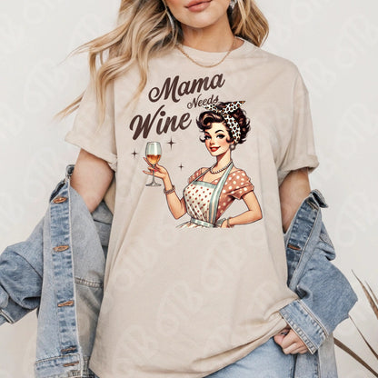 Mama needs Wine DTF Transfer